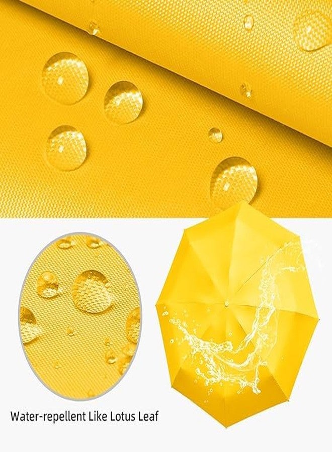 REXERA Mini Umbrella with Cover for Men & Women (Manual Open) Compact Travelling Umbrella, Polyester & UV Protection Fabric for Summer/Anti-Slip Handle- Use in Rain & Summer- 6 Frame (Yellow) - Image 4
